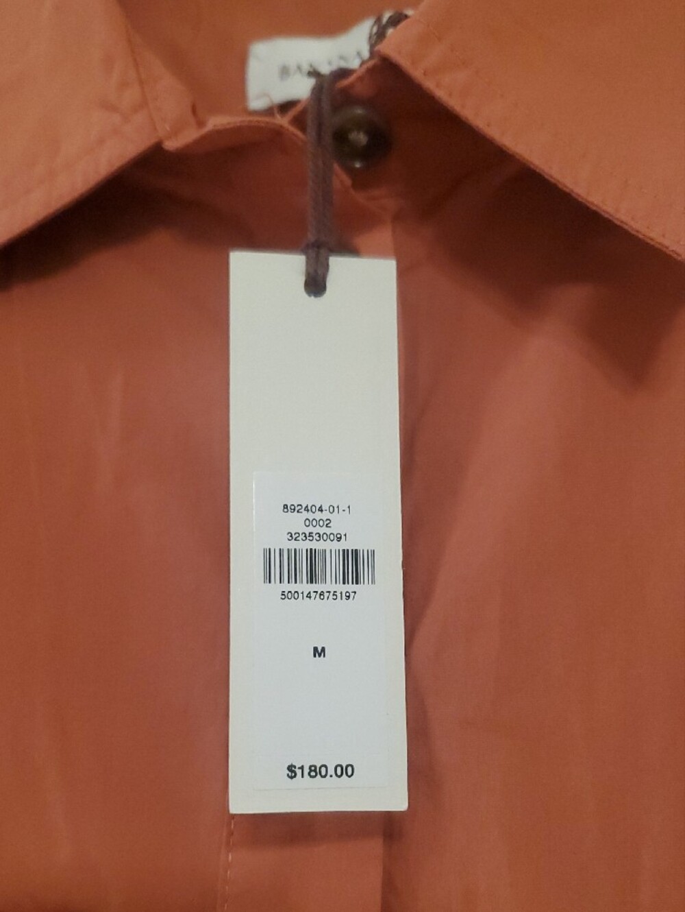 NWT Banana Republic Cotton Poplin Trapeze Maxi Shirt Dress Rust Size M L - Picture 7 of 7